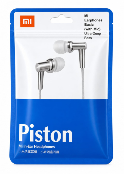 Mi Piston Earphones with Mic – In-Ear Headphones, Ultra Deep Bass, HD Sound