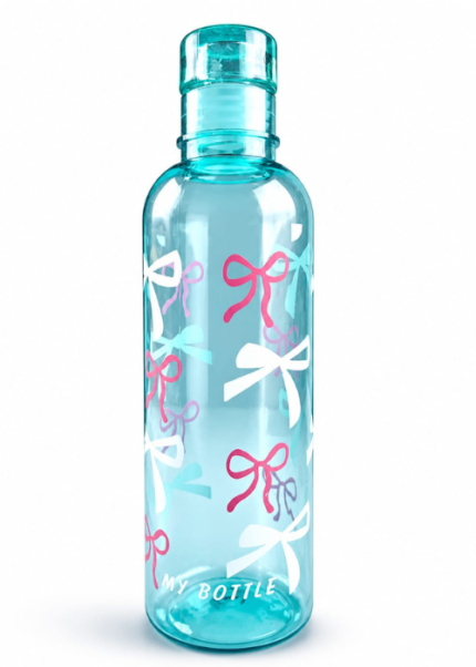 Aqua Bow Cute Style Water Bottle – Ribbon Design