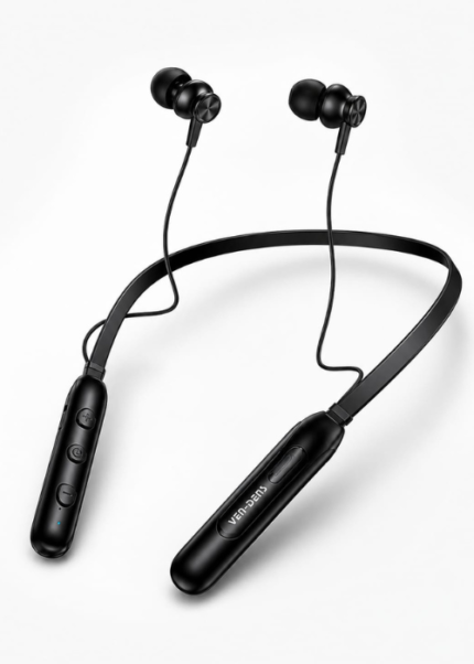 VEN-DENS VD-BT060 Pro Bass Wireless Neckband Earphones – Bluetooth 5.3, Long Battery & Deep Bass Sound