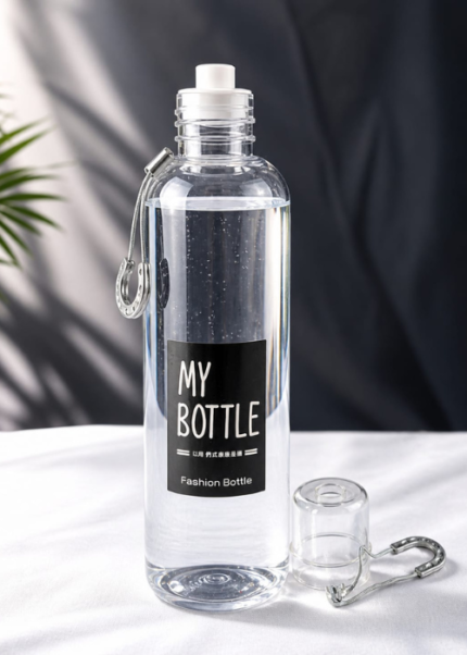 Clear Style Premium Plastic Water Bottle with Carry Cap
